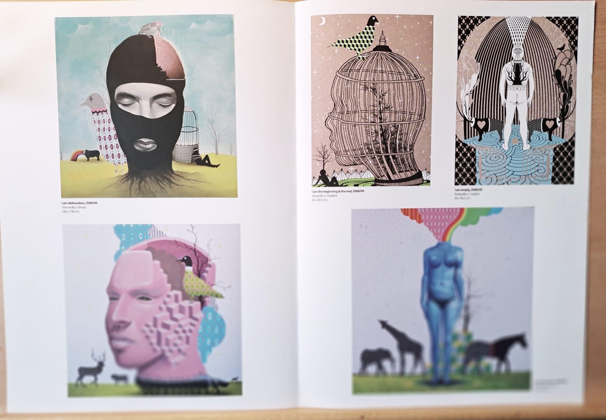 Imagen del catálogo de la primera exposición de obra enmarcada de Okuda.