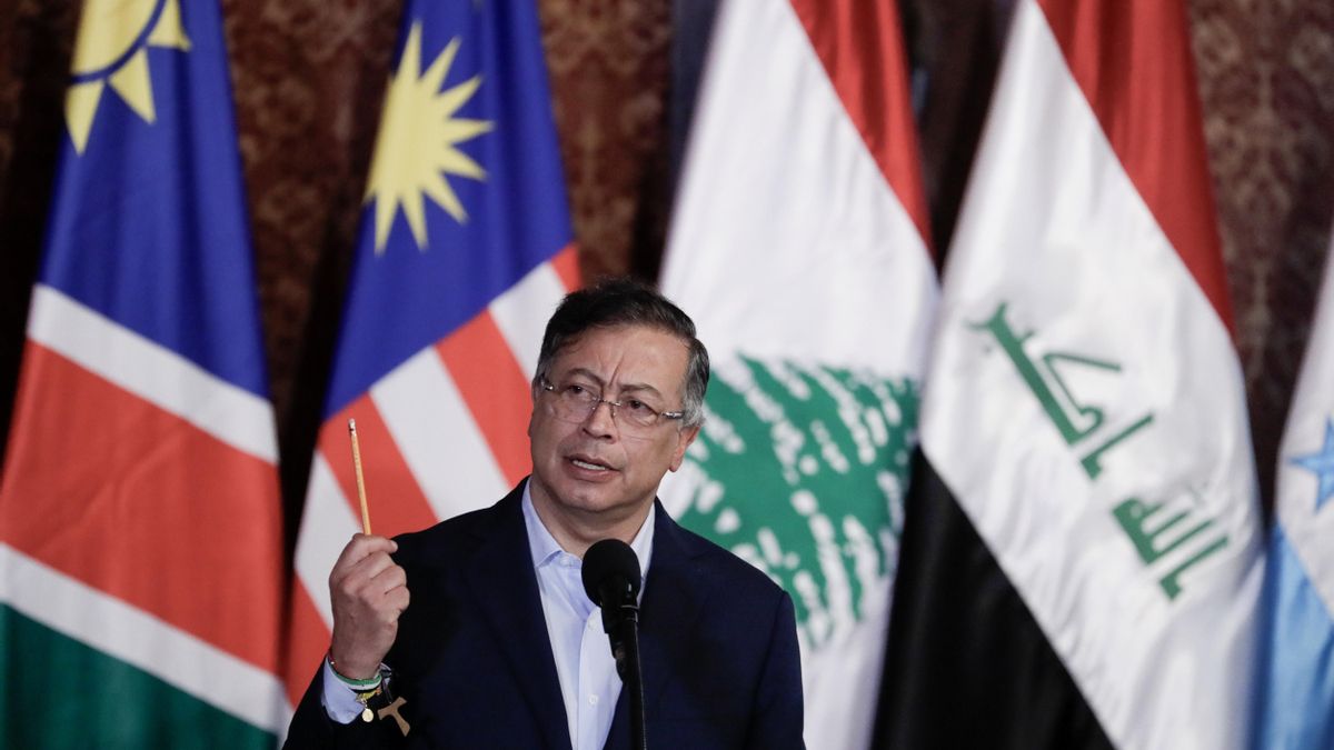 Gustavo Petro, presidente de Colombia, durante la reunión del Grupo de la Haya.