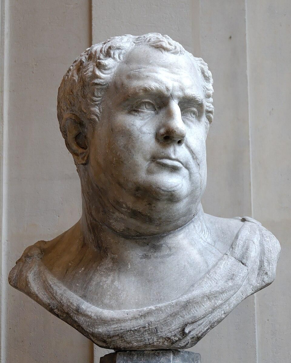 Busto de Aulo Vitelio en el Louvre