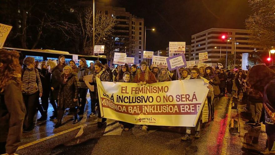 Imagen de la manifestación del 8M en Pamplona.