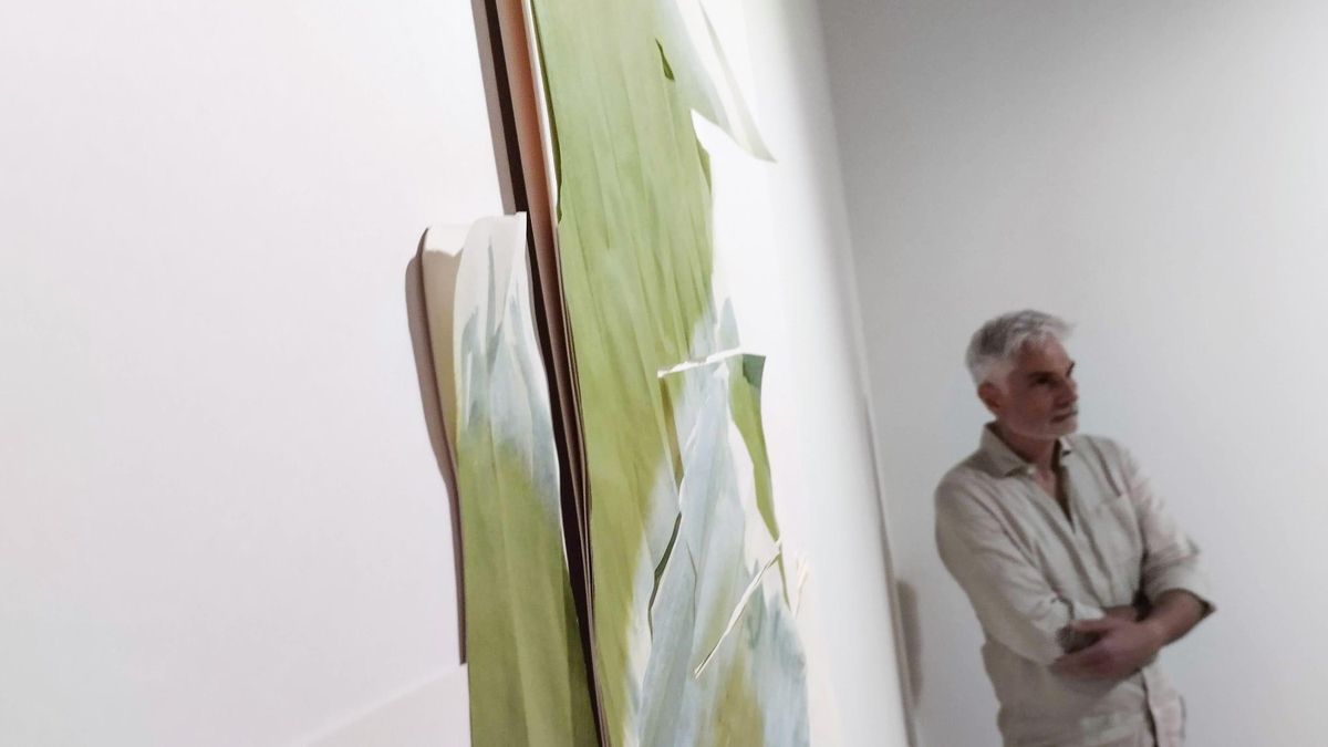 Enrique Oramas, en una imagen con su actual exposición.