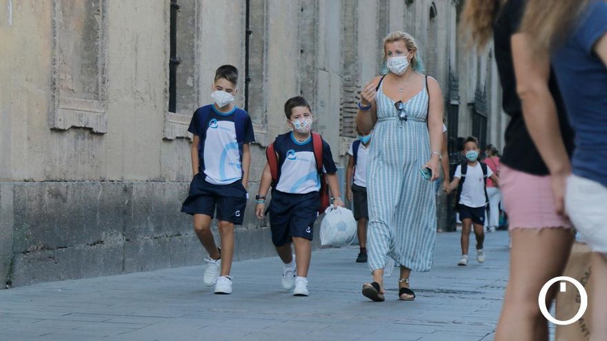 Alumnos del Colegio La Inmaculada en su vuelta al cole