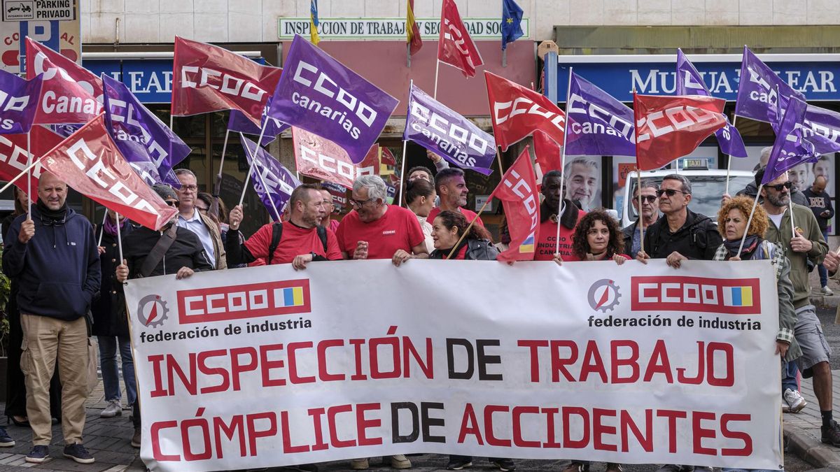 CCOO protesta ante la Inspección de Trabajo por los incumplimientos en materia de seguridad de una empresa eléctrica de Gran Canaria