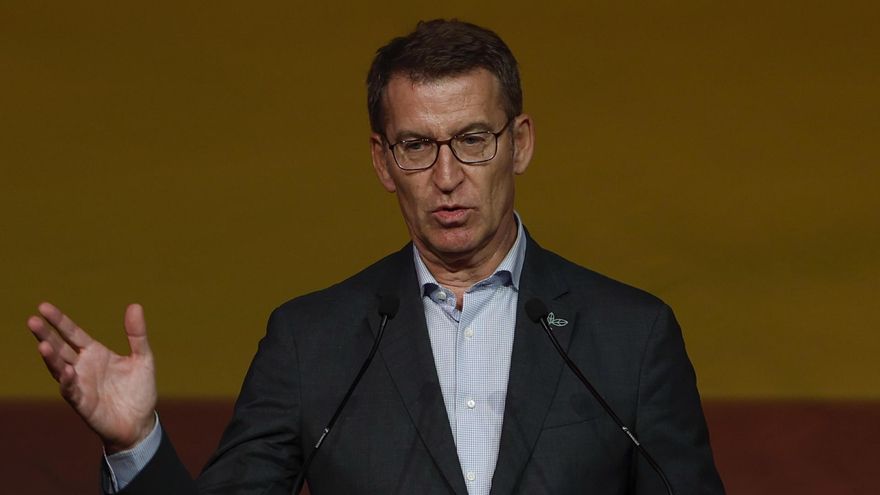 El presidente del PP, Alberto Núñez Feijóo. EFE/ Juanjo Martín