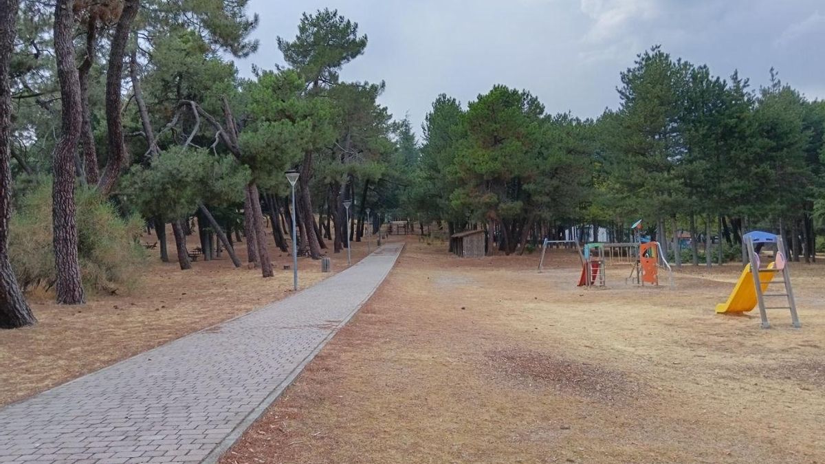 La entrada del área recreativa