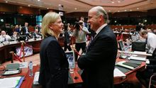 La ministra sueca de Finanzas con Luis de Guindos
