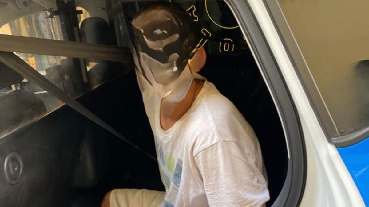 Hombre detenido este martes por la Policía Local de Las Palmas de Gran Canaria.