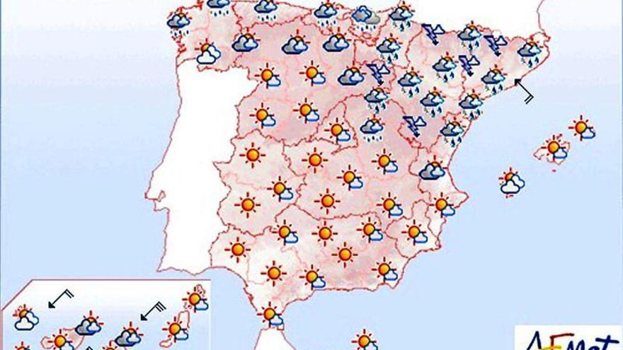 Moderado ascenso de temperaturas en la mayor parte de la península