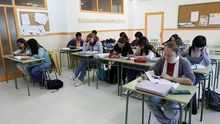 Alumnos de un instituto en Canarias.