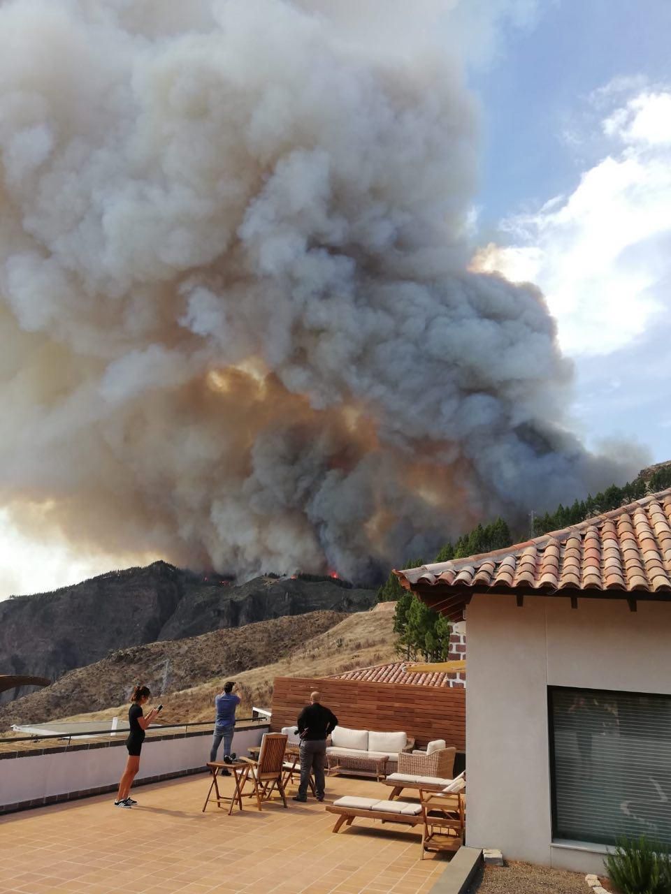 Incendio en Valleseco (Gran Canaria).