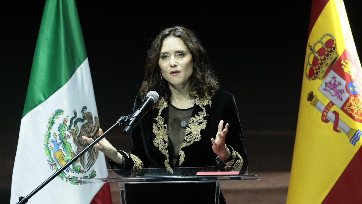 Isabel Díaz Ayuso, durante la ‘Celebración por la Evangelización y el Mestizaje en México: Malinche y Cortés’, en Ciudad de México, el 4 de mayo de 2026.