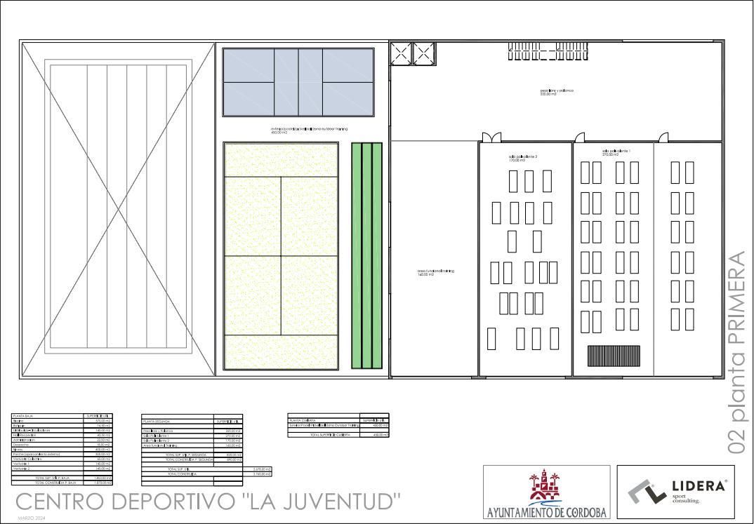 Primera planta del pabellón de la Juventud