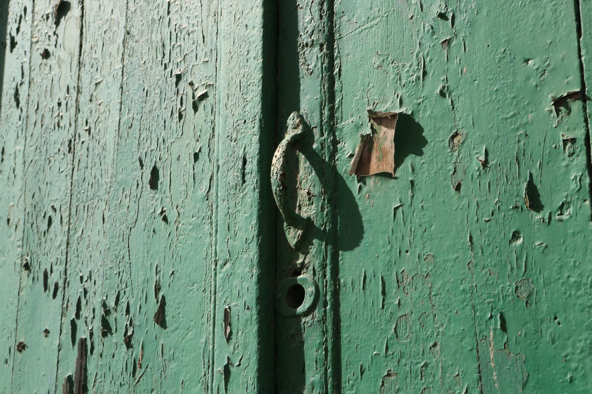 Puerta de una vivienda en el Risco de San Nicolás