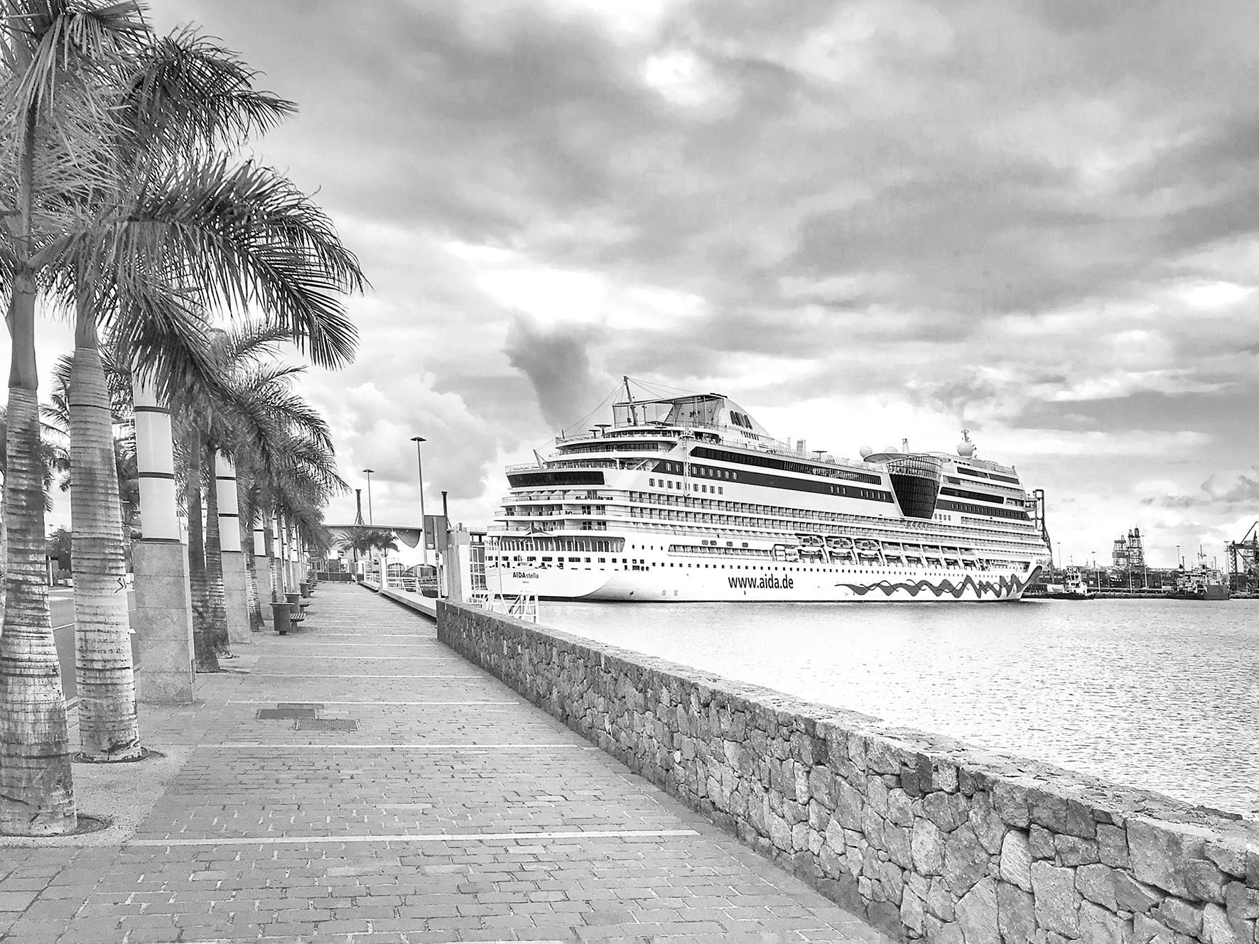 Crucero Aida vacío en Estación Marítima.