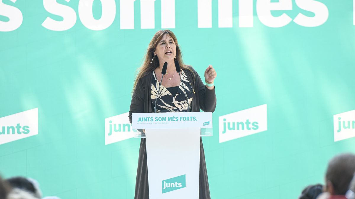 La presidenta de Junts, Laura Borràs, en un acto de Junts el pasado julio.