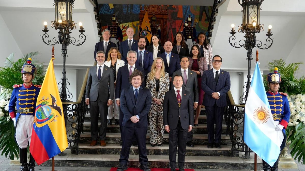 Javier Milei y el presidente de Ecuador, Daniel Noboa.