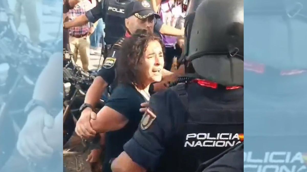 Captura del vídeo de la detención de Rosana Prieto