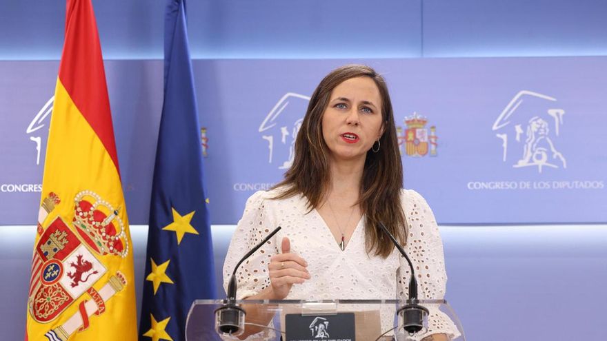 La secretaria general de Podemos y su portavoz en el Congreso, Ione Belarra.