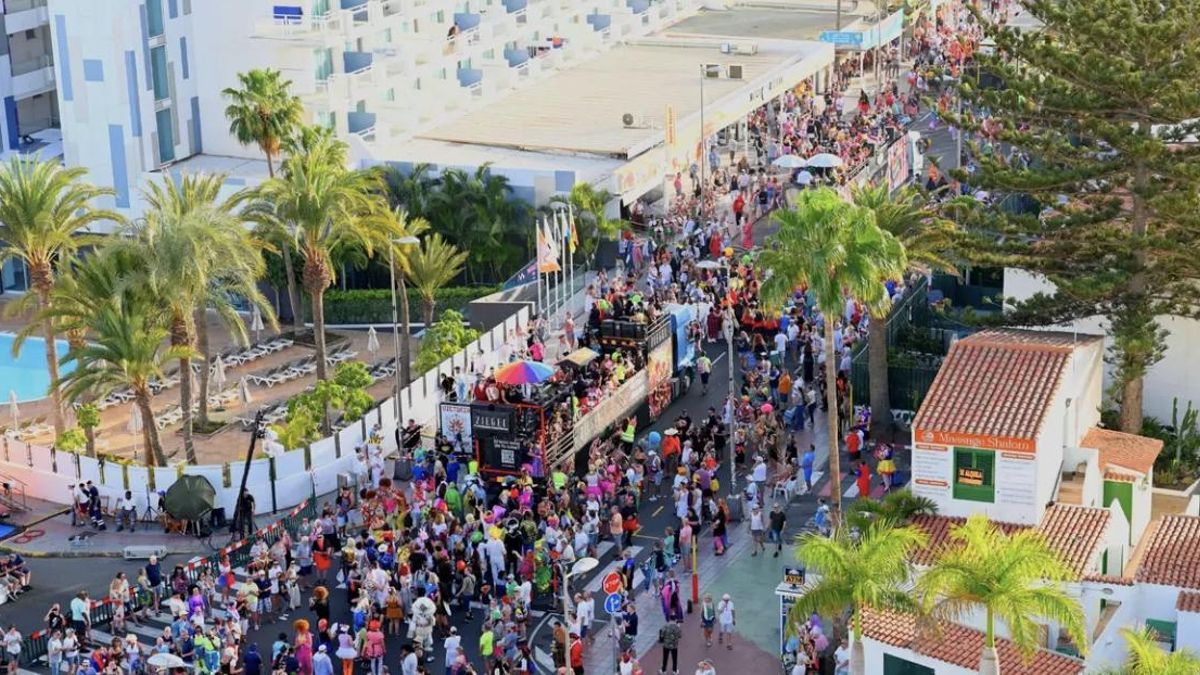 Aplazada la Cabalgata del Carnaval de Maspalomas por la borrasca Therese