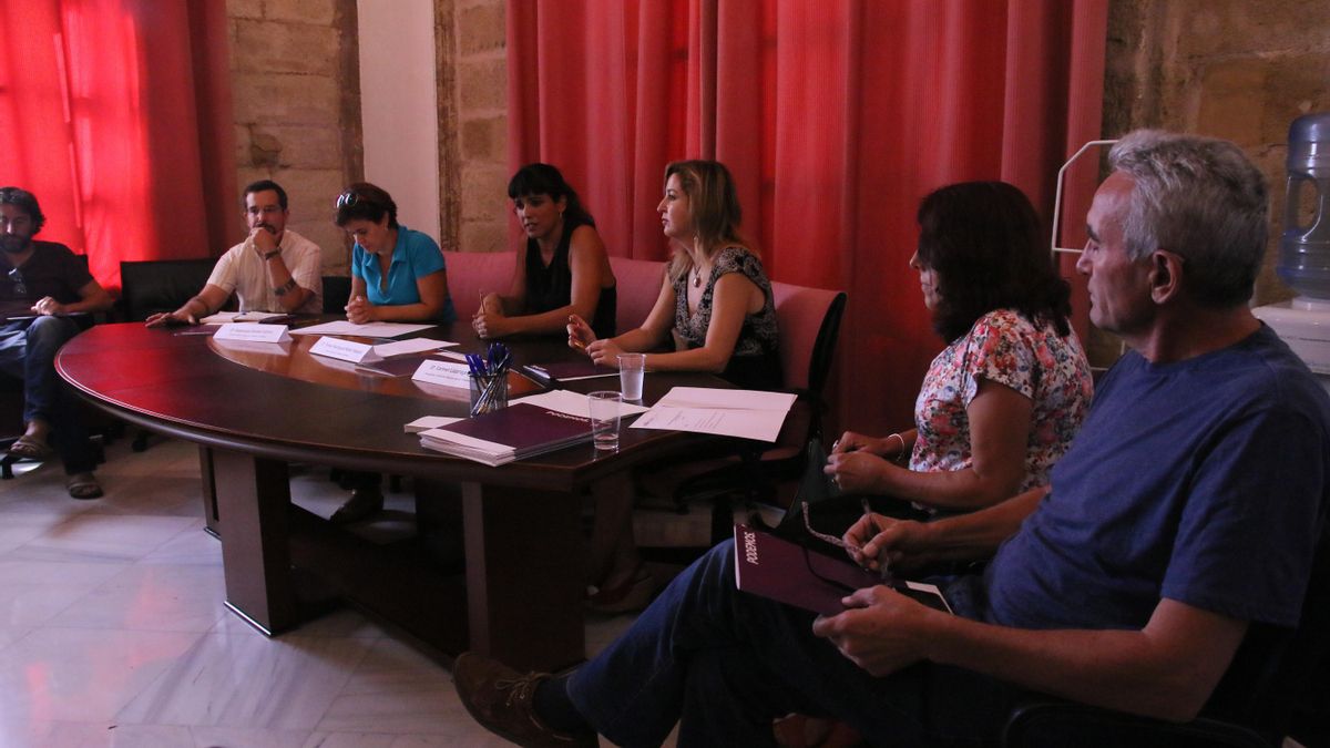 Teresa Rodríguez en la interparlamentaria de Podemos de Andalucia.