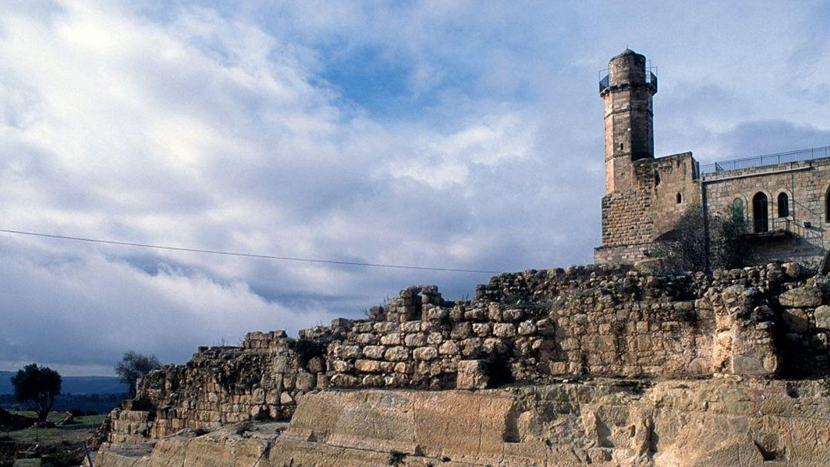Ruinas de una fortaleza de la época de las cruzadas, donde se cree que está la tumba del profeta Samuel, en el norte de la Cisjordania ocupada.