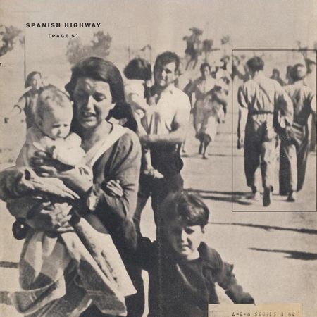 André Friedmann y Gerda Taro, señalados en una foto que tomó Hans Namuth en Cerro Muriano.