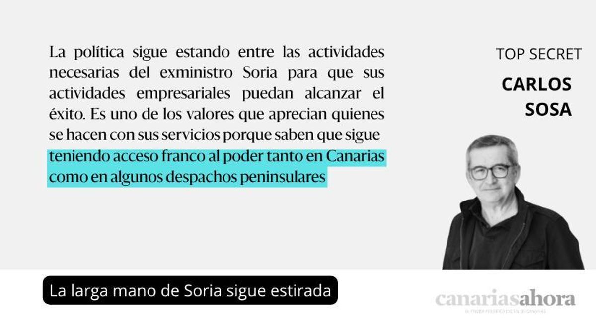 La larga mano de Soria sigue estirada