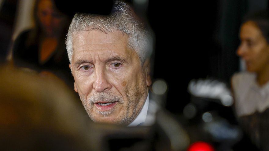 El ministro de Interior, Fernando Grande-Marlaska, atiende a los medios en una imagen de archivo. EFE/ Rodrigo Jiménez