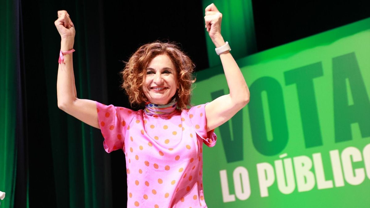 María Jesús Montero en Sevilla, la provincia más fuerte de los socialistas.