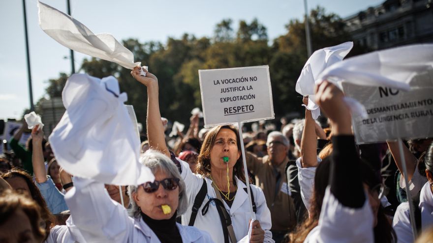 Imagen de la protesta en defensa de la sanidad pública del 13 de noviembre en Madrid.