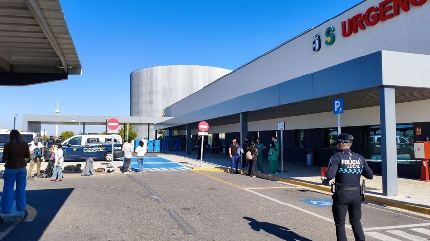 Zona de Urgencias del Hospital Universitario de Toledo, donde están ingresados algunos heridos.