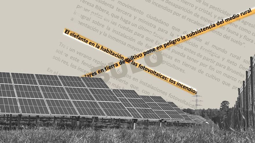 The solar panels "they sterilize the field" and cause fires: anti-renewable hoaxes from an agrarian lobby close to Vox