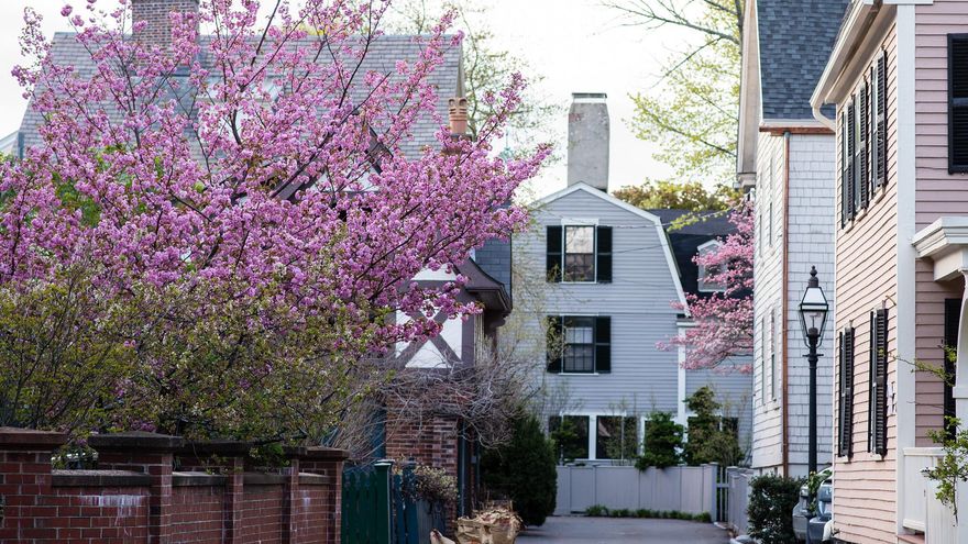 Casas de madera en el Distrito McIntyre. Salem atesora la mayor concentración de costrucciones coloniales de Estados Unidos.