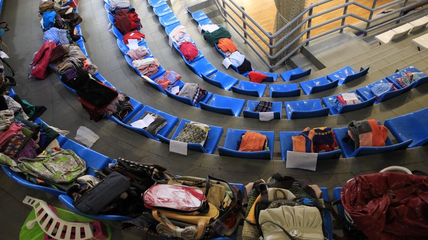 Centro de donaciones en La Palma / FOTO: JOSÉ BRINGAS