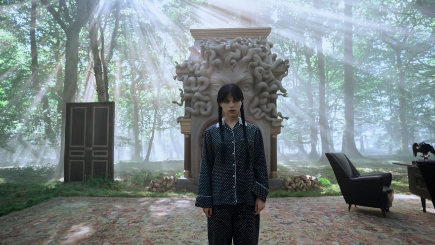 Imagen promocional del final de la temporada 2 de 'Miércoles'