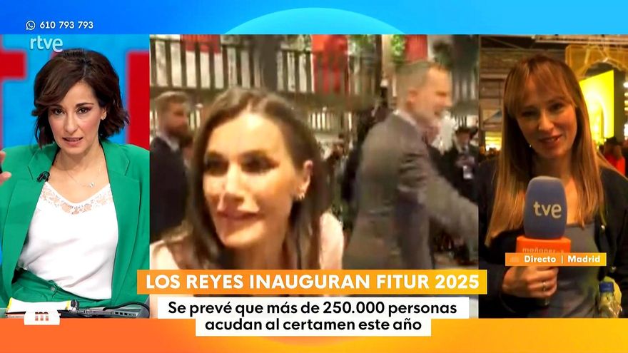 La reina Letizia se acerca a una periodista de RTVE embarazada: "Este vídeo te lo tienes que grabar"