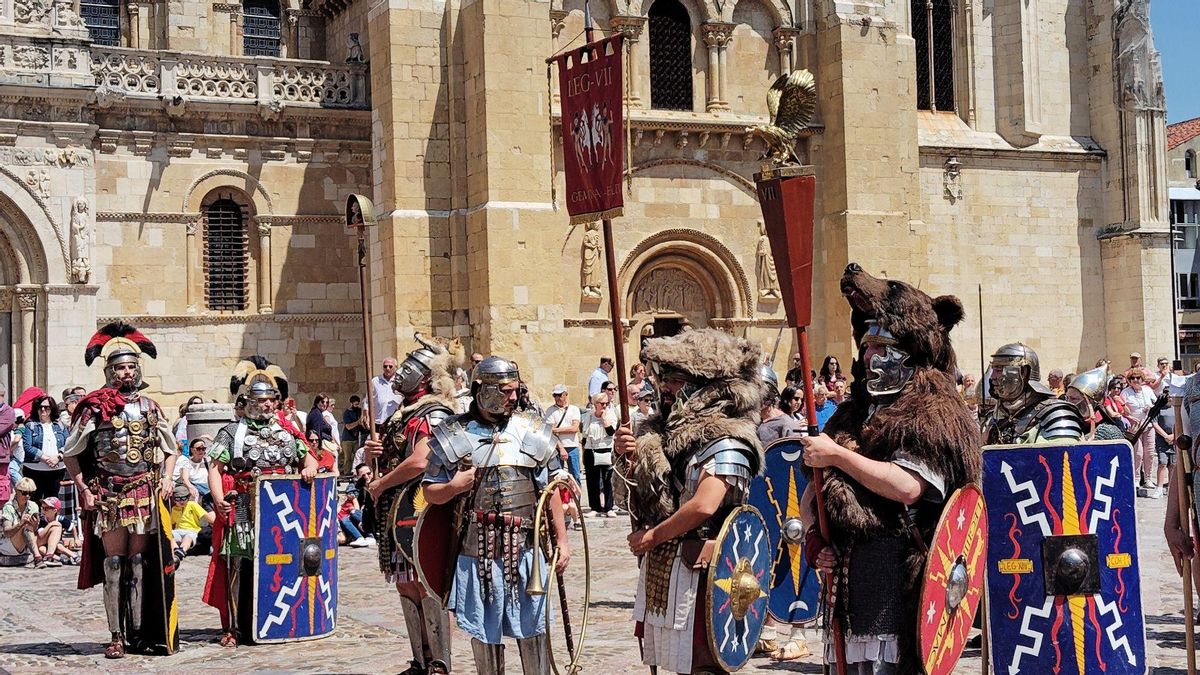 Los legionarios desfilarán de nuevo este 2026 en la fiesta romana de León, el Natalicio del Águila, este fin de semana