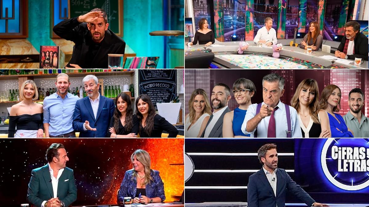 'La Revuelta', 'El Hormiguero', 'First Dates', 'El Intermedio', 'Horizonte' y 'Cifras y letras'