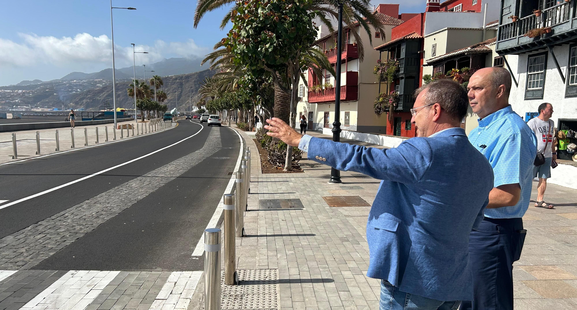 Sergio Rodríguez visitó las obras de rehabilitación de la Avenida Marítima.