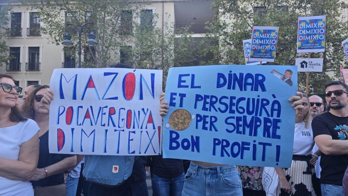 Carteles en la manifestación de València
