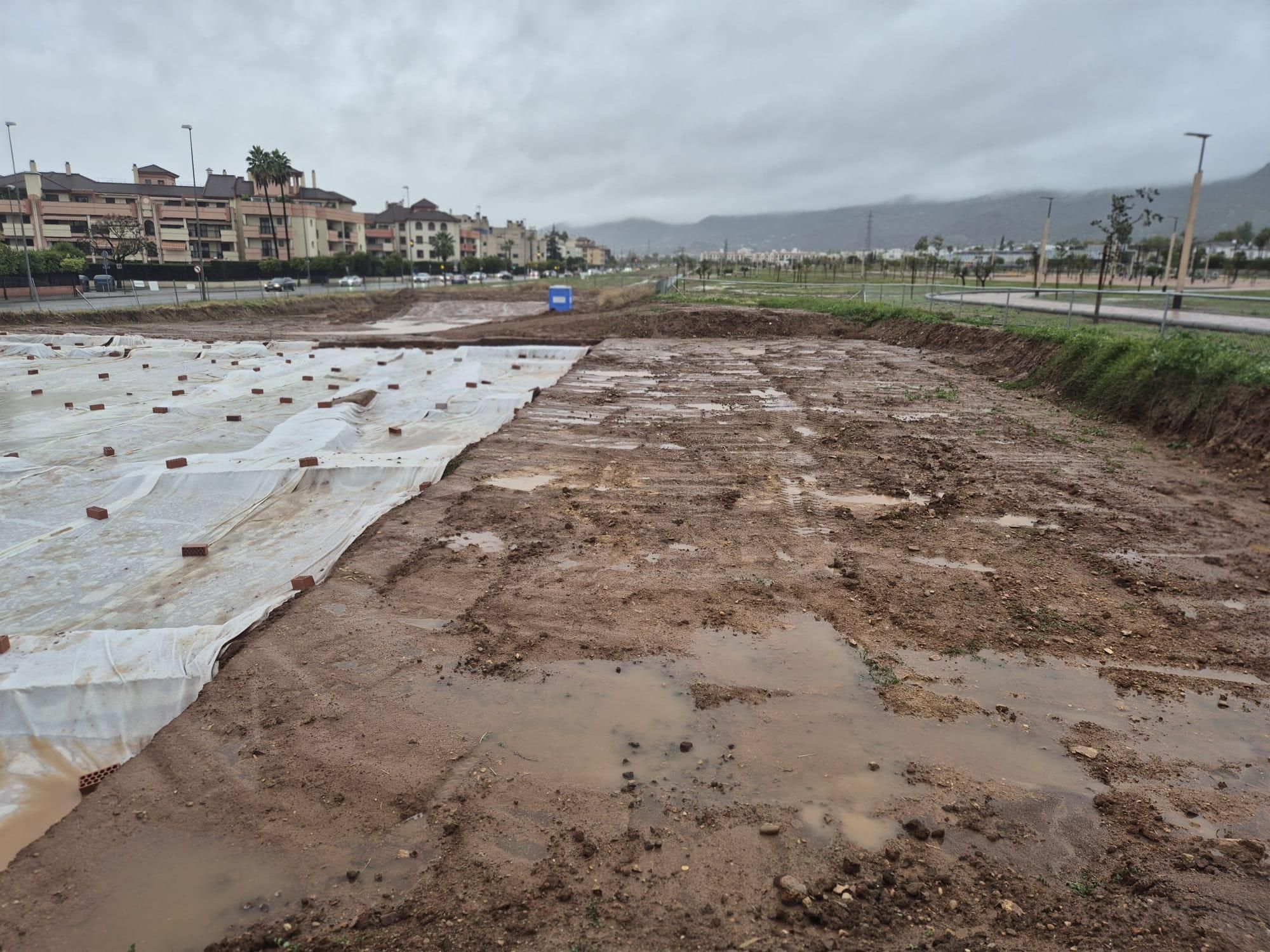 La borrasca Claudia inunda el yacimiento mozárabe