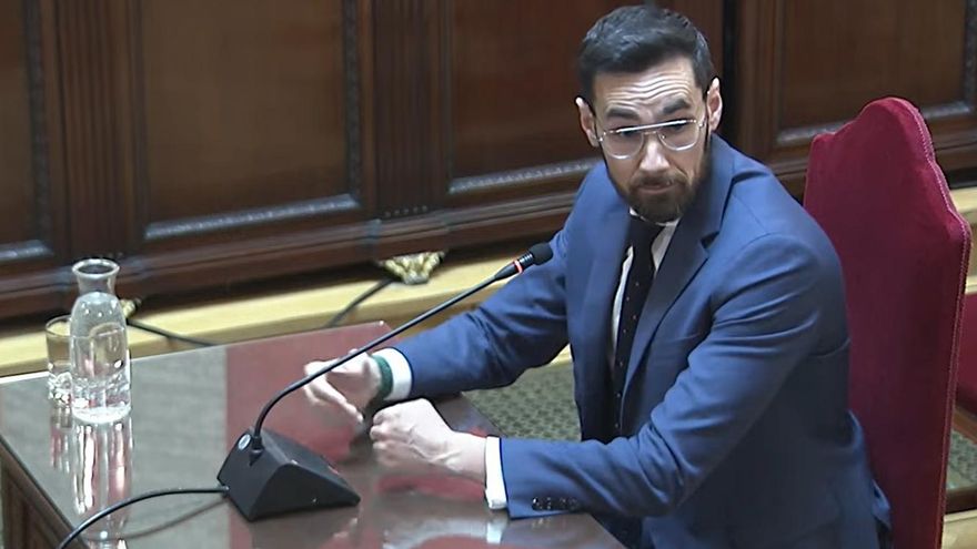 El exsecretario de Estado de Seguridad, Rafael Pérez Ruiz, durante su declaración en el juicio.