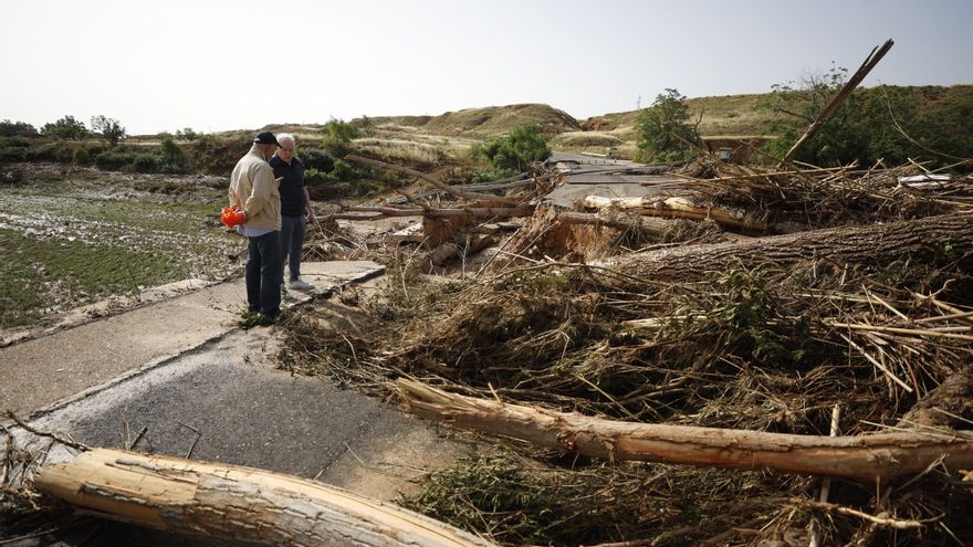 Aragón cifra en seis millones los daños por las tormentas en la comarca de Belchite