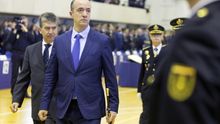 El secretario de Estado de Seguridad, Francisco Martínez, pasa revista a la Policía