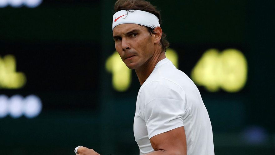 Rafa Nadal en Wimbledon de 2018