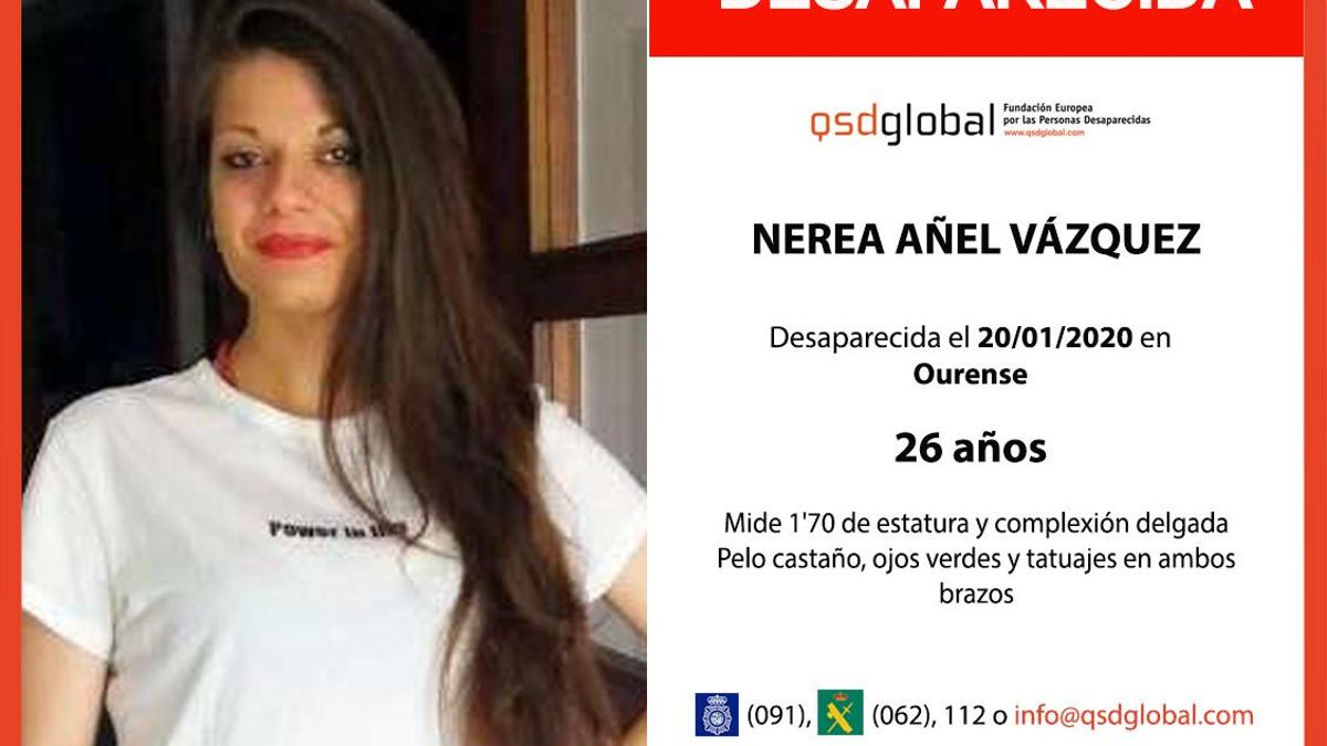 Cartel de la desaparición de Nerea Añel