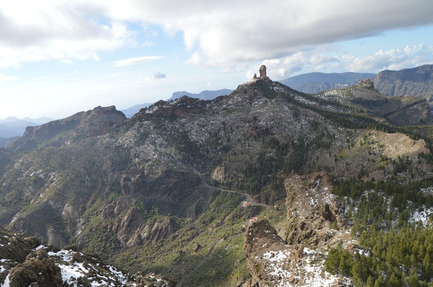 El Roque Nublo a vista de pájaro.