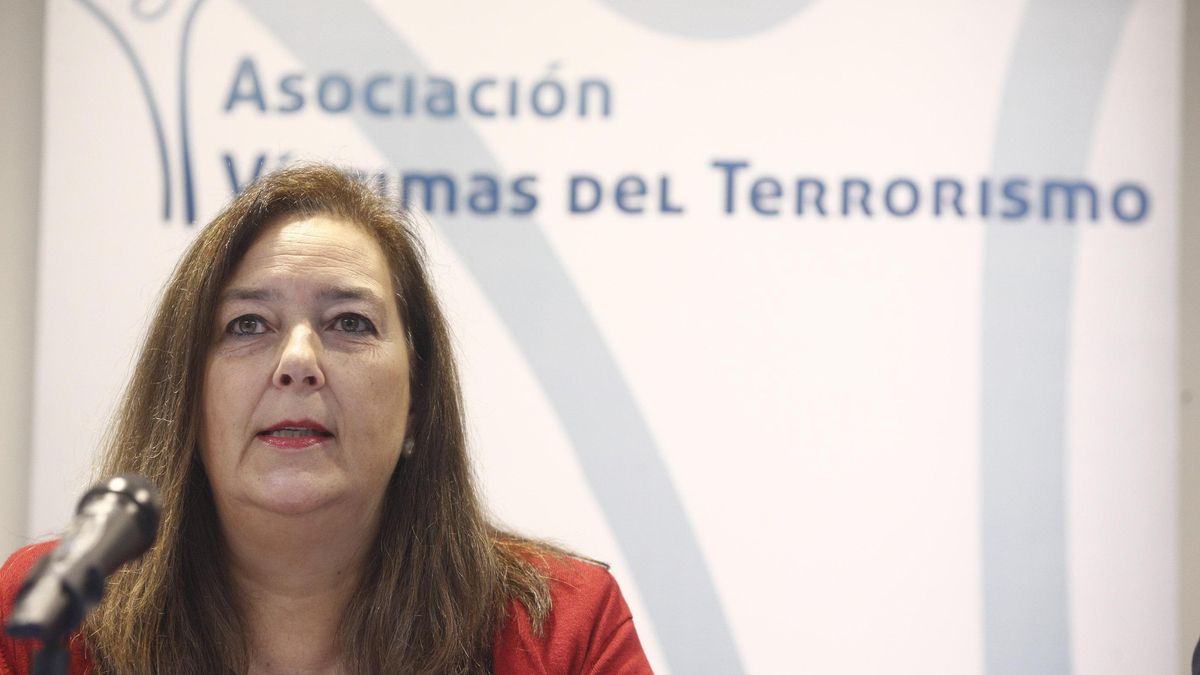 Archivo - La presidenta de la AVT, Maite Araluce, en un acto de 2018