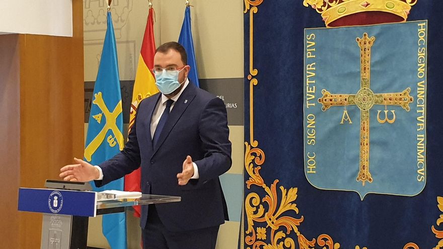 El presidente del Principado de Asturias, Adrián Barbón