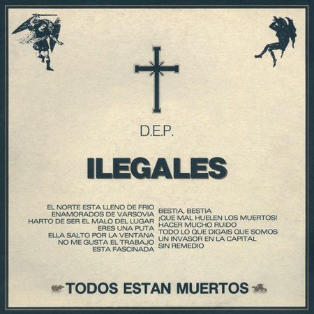 Carátula de la reedición de 'Todos están muertos' del grupo de rock Ilegales.